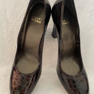Stuart Weitzman brown leather pumps